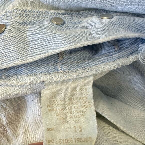 Vintage 90s JG Hook denim jean mom shorts butterfly patches 100% cotton size 14 - Picture 11 of 15